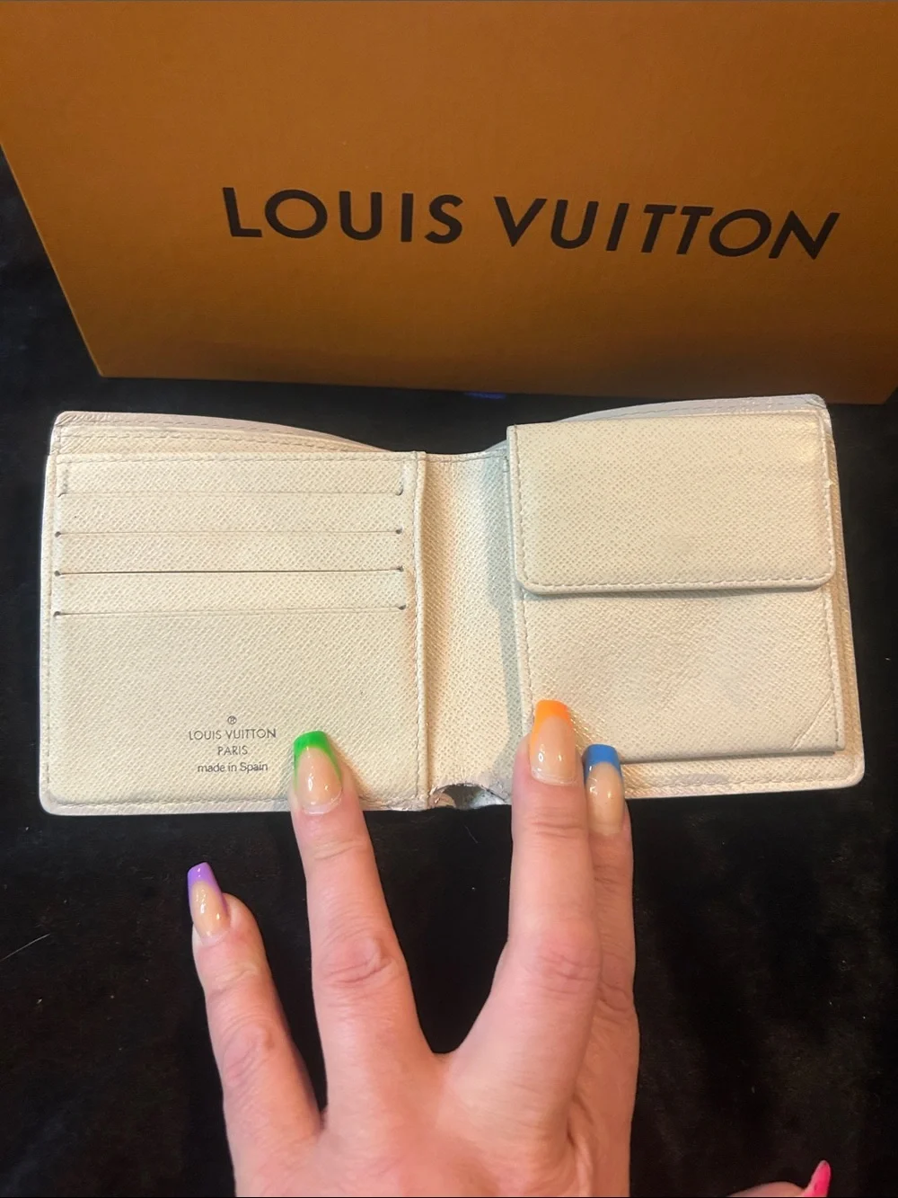 Louis Vuitton Damier Azur Bifold Wallet - Cream and Blue